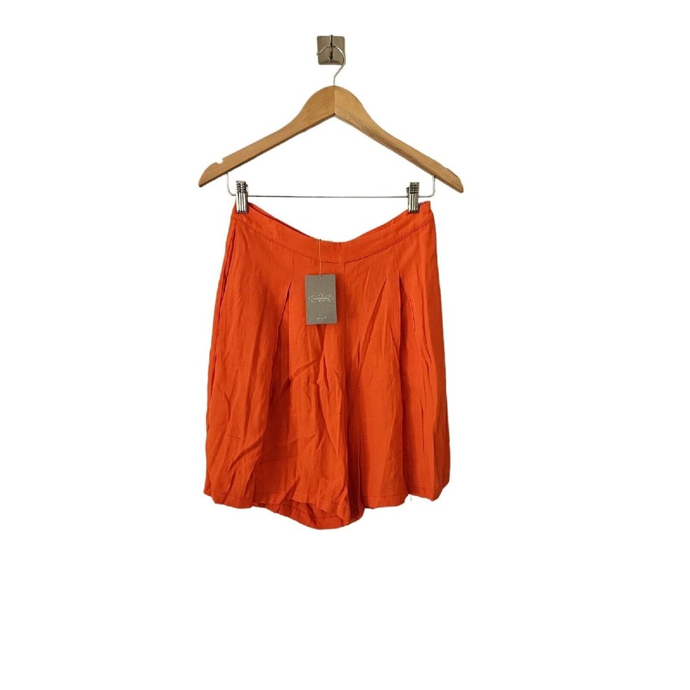 SUNDAY‎ IN BROOKLYN  Shorts Anthropologie Gerbera Wide Leg Pleated Orange size 4